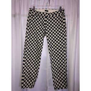 LIKE NEW JCREW CITY PRINT POLKA DOT PANT